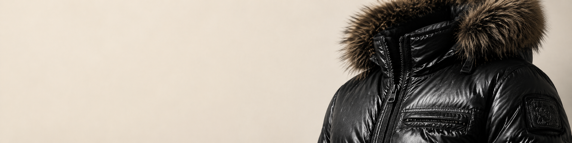 Close-up einer italienischen Archive-Pufferjacke